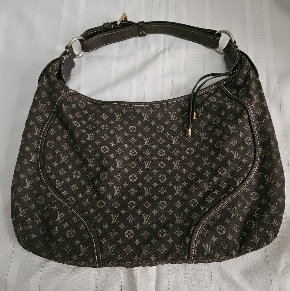 Vintage Louis Vuitton Brown Ebene Mini Lin